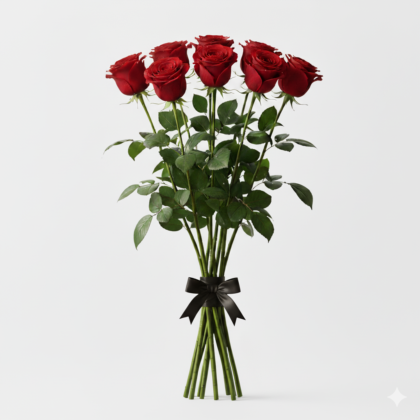 6 Equador roses 1.3meter bouquet